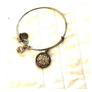 Alex and ani — Lotus flower silver bangle